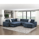  Manufacturer Color_Blue -- Raife 9624BU*42LRC 4 pc Sectional with Right Chaise IMAGE 7