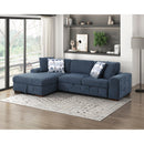  Manufacturer Color_Blue -- Raife 9624BU*2LC2R 2 pc Sectional with Left Chaise IMAGE 9
