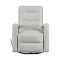  Manufacturer Color_Smoke -- Homelegance Camden Swivel Glider Leather Recliner IMAGE 1
