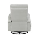  Manufacturer Color_Smoke -- Homelegance Camden Swivel Glider Leather Recliner IMAGE 4