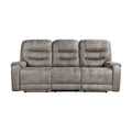  Manufacturer Color_Greyish brown -- Homelegance Oberon Reclining Fabric Sofa IMAGE 1