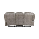  Manufacturer Color_Greyish brown -- Homelegance Oberon Reclining Fabric Sofa IMAGE 3