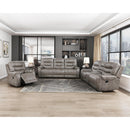  Manufacturer Color_Greyish brown -- Homelegance Oberon Reclining Fabric Sofa IMAGE 6