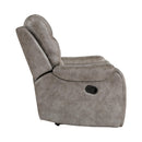  Manufacturer Color_Greyish brown -- Homelegance Oberon Fabric Recliner IMAGE 3