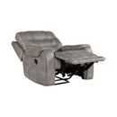  Manufacturer Color_Greyish brown -- Homelegance Oberon Fabric Recliner IMAGE 5