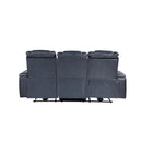  Homelegance Keziah 9640BU-3PWH Power Double Reclining Sofa with Power Headrests and Storage Arms IMAGE 3