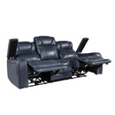  Homelegance Keziah 9640BU-3PWH Power Double Reclining Sofa with Power Headrests and Storage Arms IMAGE 5
