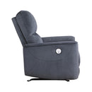  Manufacturer Color_Dark Grey -- Homelegance Artem Power Rocker Fabric Recliner IMAGE 3