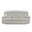  Manufacturer Color_Silver Motion Type_Reclining -- Homelegance Laconia Reclining Leather Match Sofa IMAGE 1