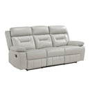  Manufacturer Color_Silver Motion Type_Reclining -- Homelegance Laconia Reclining Leather Match Sofa IMAGE 2