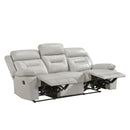  Manufacturer Color_Silver Motion Type_Reclining -- Homelegance Laconia Reclining Leather Match Sofa IMAGE 4