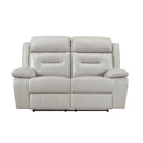  Manufacturer Color_Silver Motion Type_Reclining -- Homelegance Laconia Reclining Leather Match Loveseat IMAGE 1