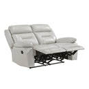  Manufacturer Color_Silver Motion Type_Reclining -- Homelegance Laconia Reclining Leather Match Loveseat IMAGE 4