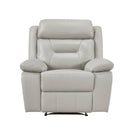  Manufacturer Color_Silver Motion Type_Manual -- Homelegance Laconia Leather Match Recliner IMAGE 1