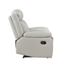  Manufacturer Color_Silver Motion Type_Manual -- Homelegance Laconia Leather Match Recliner IMAGE 3