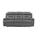  Manufacturer Color_Dark Grey Motion Type_Reclining -- Laconia 9629DGY-3 Double Reclining Sofa IMAGE 1