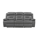  Manufacturer Color_Dark Grey Motion Type_Reclining -- Laconia 9629DGY-3 Double Reclining Sofa IMAGE 1