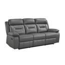  Manufacturer Color_Dark Grey Motion Type_Reclining -- Laconia 9629DGY-3 Double Reclining Sofa IMAGE 2