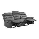  Manufacturer Color_Dark Grey Motion Type_Reclining -- Laconia 9629DGY-3 Double Reclining Sofa IMAGE 4