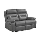  Manufacturer Color_Dark Grey Motion Type_Reclining -- Laconia 9629DGY-2 Double Reclining Love Seat IMAGE 2