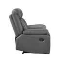  Manufacturer Color_Dark Grey Motion Type_Manual -- Laconia 9629DGY-1 Reclining Chair IMAGE 3