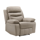  Manufacturer Color_Latte Motion Type_Power -- Homelegance Hancock Leather Match Recliner IMAGE 2