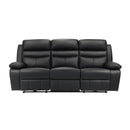  Manufacturer Color_Black Motion Type_Power Recline -- Hancock 9628BLK-3PW Power Double Reclining Sofa IMAGE 1