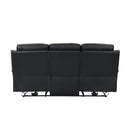  Manufacturer Color_Black Motion Type_Power Recline -- Hancock 9628BLK-3PW Power Double Reclining Sofa IMAGE 3