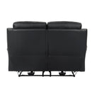  Manufacturer Color_Black Motion Type_Power Recline -- Hancock 9628BLK-2PW Power Double Reclining Love Seat IMAGE 3