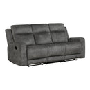  Manufacturer Color_Brownish Grey -- Homelegance Muncie Reclining Fabric Sofa IMAGE 2