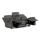  Manufacturer Color_Brownish Grey -- Homelegance Muncie Reclining Fabric Sofa IMAGE 4
