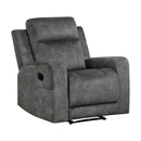  Manufacturer Color_Brownish Grey -- Homelegance Muncie Fabric Recliner IMAGE 2
