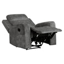  Manufacturer Color_Brownish Grey -- Homelegance Muncie Fabric Recliner IMAGE 5