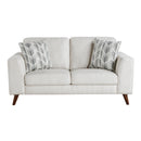  Manufacturer Color_Silver cloud -- Homelegance Broadway Stationary Fabric Loveseat IMAGE 1