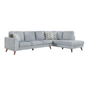  Manufacturer Color_Blue-Grey -- Broadway 9644BGY*23L5R 2 pc Sectional with Right Chaise IMAGE 1