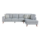  Manufacturer Color_Blue-Grey -- Broadway 9644BGY*23L5R 2 pc Sectional with Right Chaise IMAGE 2