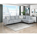  Manufacturer Color_Blue-Grey -- Broadway 9644BGY*23L5R 2 pc Sectional with Right Chaise IMAGE 5