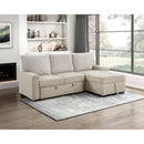  Homelegance Gallatin 9605BE*2LLRC 2 pc Sectional with Right Chaise and Drop-Down Cup holders, Storage Pouch, Pull-out Bed and Hidden Storage IMAGE 10