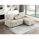 Homelegance Gallatin 9605BE*2LLRC 2 pc Sectional with Right Chaise and Drop-Down Cup holders, Storage Pouch, Pull-out Bed and Hidden Storage IMAGE 11