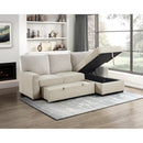 Homelegance Gallatin 9605BE*2LLRC 2 pc Sectional with Right Chaise and Drop-Down Cup holders, Storage Pouch, Pull-out Bed and Hidden Storage IMAGE 12