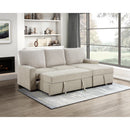  Homelegance Gallatin 9605BE*2LLRC 2 pc Sectional with Right Chaise and Drop-Down Cup holders, Storage Pouch, Pull-out Bed and Hidden Storage IMAGE 13