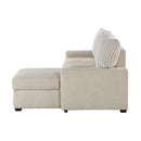  Homelegance Gallatin 9605BE*2LLRC 2 pc Sectional with Right Chaise and Drop-Down Cup holders, Storage Pouch, Pull-out Bed and Hidden Storage IMAGE 3
