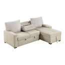  Homelegance Gallatin 9605BE*2LLRC 2 pc Sectional with Right Chaise and Drop-Down Cup holders, Storage Pouch, Pull-out Bed and Hidden Storage IMAGE 5