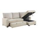  Homelegance Gallatin 9605BE*2LLRC 2 pc Sectional with Right Chaise and Drop-Down Cup holders, Storage Pouch, Pull-out Bed and Hidden Storage IMAGE 6