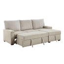  Homelegance Gallatin 9605BE*2LLRC 2 pc Sectional with Right Chaise and Drop-Down Cup holders, Storage Pouch, Pull-out Bed and Hidden Storage IMAGE 7