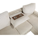  Homelegance Gallatin 9605BE*2LLRC 2 pc Sectional with Right Chaise and Drop-Down Cup holders, Storage Pouch, Pull-out Bed and Hidden Storage IMAGE 9