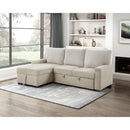  Homelegance Gallatin 9605BE*2LCRL 2 pc Sectional with Left Chaise and Drop-Down Cup holders, Storage Pouch, Pull-out Bed and Hidden Storage IMAGE 10