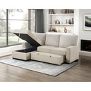  Homelegance Gallatin 9605BE*2LCRL 2 pc Sectional with Left Chaise and Drop-Down Cup holders, Storage Pouch, Pull-out Bed and Hidden Storage IMAGE 12