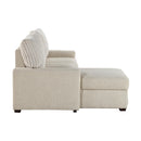  Homelegance Gallatin 9605BE*2LCRL 2 pc Sectional with Left Chaise and Drop-Down Cup holders, Storage Pouch, Pull-out Bed and Hidden Storage IMAGE 2