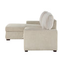  Homelegance Gallatin 9605BE*2LCRL 2 pc Sectional with Left Chaise and Drop-Down Cup holders, Storage Pouch, Pull-out Bed and Hidden Storage IMAGE 3